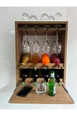 Montemo Şişelik-Şişelik Dolabı-Şişelik Rafı-Bardaklık-Bardaklık Rafı-İçecek Standı-Mini Bar - 5