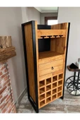 Mywoodteks Ahşap Bar Dolabı, Şaraplık, Alkol Dolabı - 1