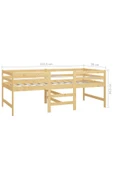Rhiahome Modern Tasarım Tekli Yatak 90X200 Masif Ahşap Çam (Yatak Dahil) - 3