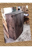 Balıkesir Ada Sanat Ahşap Eskitme Bar Dolabı Ünitesi Antik thumbnail 1