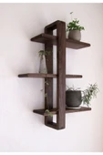 One Design Ahşap Raf Çiçeklik Dekoratif Ahşap Raf - 3
