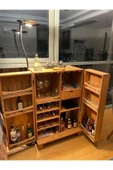 Mywoodteks Ahşap Erzak Dolabı - Alkol Dolabı - Çok Amaçlı Dolap - Şaraplık - Bar Dolabı - 3