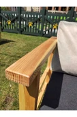 M&S Akrilik Ahşap Sedir Lux Koltuk Bahçe Balkon Cafe - Ikili Koltuk thumbnail 5