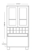Wexo Lucia Sr-02 Şaraplık - Bar Dolabı - Atlantik Çam - 5