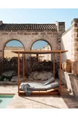 Passion UCTOS    2 Kişilik Ahşap Dekoratif Şezlong Dış Mekan Perdeli Havuz Başı Çatılı Daybed Şezlong - 2