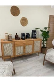 Şafakmobilya Ahşap Doğal Bambu Hazeranlı Masif Konsol Büfe thumbnail 1