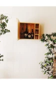 Clm Ahşap Dekoratif Içki Kadeh Dolabı - 3
