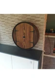 Veraart El Yapımı Yuvarlak Eskitme Ahşap Içki Viski Dolabı thumbnail 3