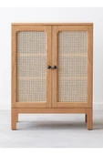 One Design Oyuncak Dolabı Hasır Kapaklı Ahşap Oyuncak Dolabı Ahşap Dolap - 4