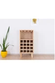 2K Wood Design Ahşap Açık Model Bar Dolabı İçki Standı - 1