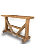 SZN Wood Bej Konsol Aron Ladin Eskitme Ahşap Szn-51-teak 147 x 42 x 84 cm - 1