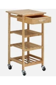One Design Mutfak Ve Banyo Düzenleyicisi Tekerlekli 3 Raflı Ve Çekmeceli Organizer Servis Arabası - 1