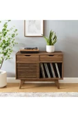 One Design Ahşap Konsol Pikap Dolabı Sürgülü Kapaklı Konsol Dresuar Plak Dolabı thumbnail 1