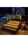 Oduns Bahçe Balkon Teras Ahşap Puflu Sedir - 1