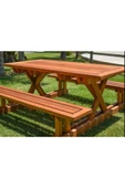 Buğlem Ahşap Bahçe Piknik Masası (Oturak 100 Cm) Sedir,Masa,Bank - 3