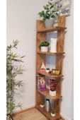 DizyWood Ahşap Masif Doğal Kitaplık Raf Düzenleyici Dekoratif - 2