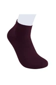 Elchee wear  Vegan Ve Organik Bambu Patik Bordo Çorap thumbnail 1