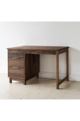 One Design Masif 3 Çekmeceli Ahşap Şık Çalışma Masası Ceviz 120Cm - 1