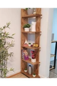 DizyWood Ahşap Masif Doğal Kitaplık Raf Düzenleyici Dekoratif - 3