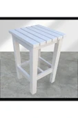 Wood10Wood Ahşap Beyaz Tabure - 1