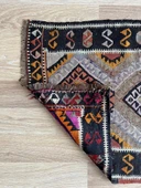 58x90 cm El Dokuma Renkli Küçük Antik Halı, Vintage Tutkunları için Anadolu Yün Halısı - 7