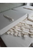 BUĞLEM 10 Cm Sert Süngerli Ahşap Bahçe Yatağı 180x200 Perde Mınder Tente Yastık Tente Seti - 2