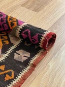 58x90 cm El Dokuma Renkli Küçük Antik Halı, Vintage Tutkunları için Anadolu Yün Halısı - 6