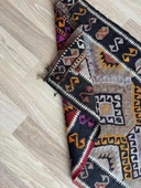 58x90 cm El Dokuma Renkli Küçük Antik Halı, Vintage Tutkunları için Anadolu Yün Halısı - 4