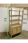 One Design Kitaplık Ahşap Dolap Ve Raf Dosya Dolabı Ve Rafı Vitrin Ahşap Kitaplık - 5