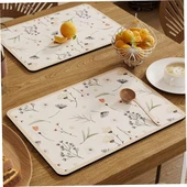 Çiçekli Kaymaz Servis Matı - 1