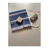 Gelin Hamamı Seti, Premium Peştemal , Ponza Topuk Taşı, Doğal Zeytinyağı Sabun, Kese 4lü Set - 3