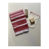 Gelin Hamamı Seti, Premium Peştemal , Ponza Topuk Taşı, Doğal Zeytinyağı Sabun, Kese 4lü Set - 2