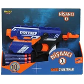 Nişancı 1 Sünger Mermi Atan Oyuncak Silah - 10 Adet Sünger Mermi - 5