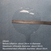 Kırmızı Simli Yuvarlak Şeffaf Balon 24 İnç - 2