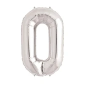 Gümüş Rengi Folyo Rakam Balon 1 Metre - 1