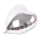 Gümüş Kalp Folyo Balon 45 Cm. - 1