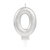 0 Rakamı Mum Gümüş Renk - 1