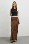 Leopar Desenli Verev Etek Kahve - 3