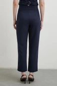 Önü Pensli Skinny Kumaş Pantolon Lacivert - 6