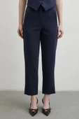 Önü Pensli Skinny Kumaş Pantolon Lacivert - 4
