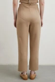 Önü Pensli Skinny Kumaş Pantolon Vizon - 6