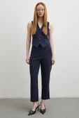 Önü Pensli Skinny Kumaş Pantolon Lacivert - 2