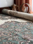 207 x 306 cm Büyük Boy Vintage Salon Halısı, Ender Desenli Harika Kondisyonlu, Çiçek Desenli - 5