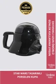 Deluxe Tasarım Dekoratif Estetik Armağan Sevgili Dost Aşk Arkadaş Porselen Star Wars Kupa Bardak - 1