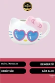 Deluxe Tasarım Dekoratif Estetik Armağan Sevgili Dost Aşk Arkadaş Porselen Hello Kitty Kupa Bardak - 2
