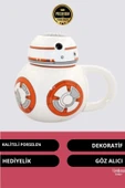 Deluxe Tasarım Dekoratif Estetik Armağan Sevgili Dost Arkadaş Porselen Uzay Star Wars Kupa Bardak - 2