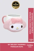 Deluxe Tasarım Dekoratif Estetik Armağan Sevgili Dost Arkadaş Porselen My Melody Kupa Bardak 9*13 Cm - 1