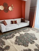 207 x 306 cm Büyük Boy Vintage Salon Halısı, Ender Desenli Harika Kondisyonlu, Çiçek Desenli - 2