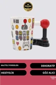 Deluxe Tasarım Dekoratif Estetik Armağan Sevgili Dost Aşk Arkadaş Porselen Game Over Kupa Bardak - 2