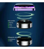 Elektirikli Vakum Magsafe Uyumlu Sabit Kafalı Araç İçi Telefon Tutucu (Zeminler İçin De Olur) X8 - 2